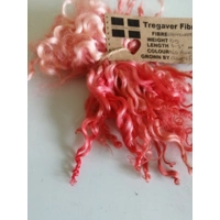 Red Pink and Coral curly wool locks, 10g