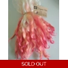 curly wavy wool locks, hot pink and coral, 28g