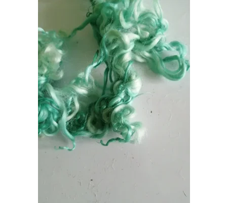 Ocean spray curly whitewater wool (blue/green/natural) 10g