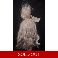 Light Ash Brown wavy wool locks, Grey Faced Dartmoor, rare breed sheep (v)