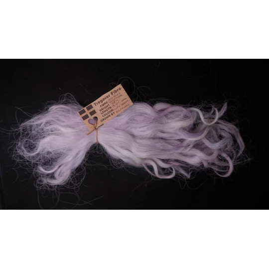 Lilac Dream wavy wool locks, Grey Faced Dartmoor, rare breed sheep (v)