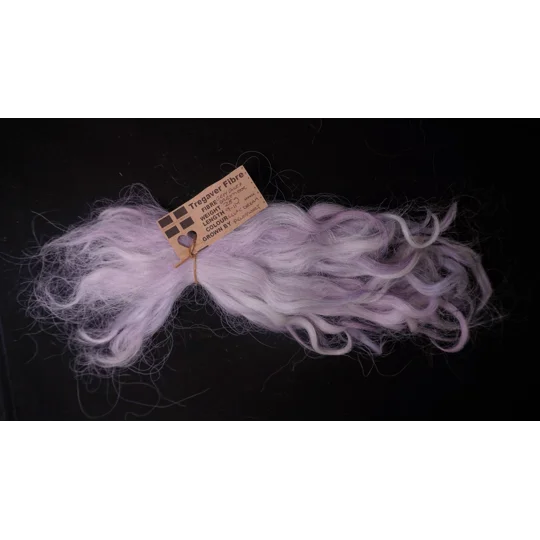 Lilac Dream wavy wool locks, Grey Faced Dartmoor, rare breed sheep (v)