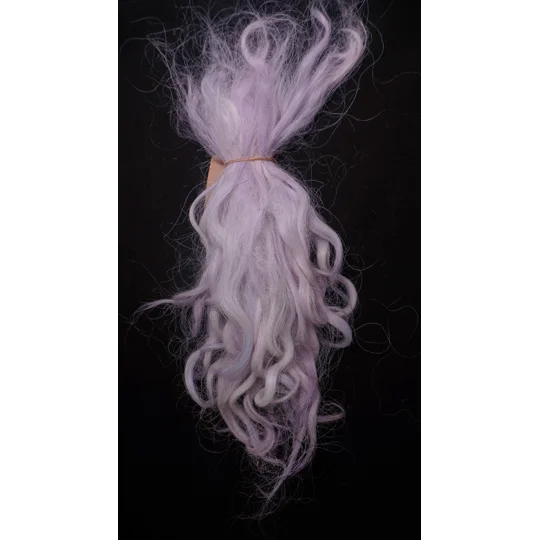 Lilac Dream wavy wool locks, Grey Faced Dartmoor, rare breed sheep (v)
