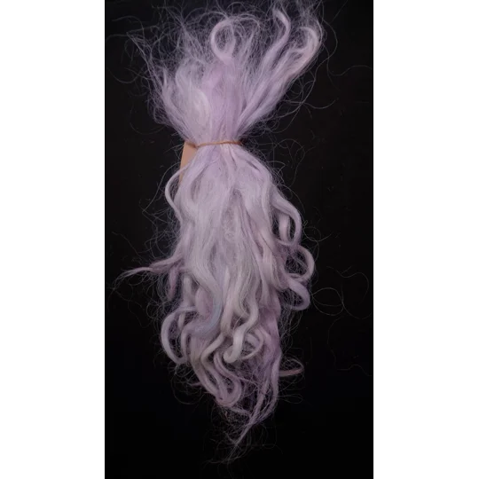 Lilac Dream wavy wool locks, Grey Faced Dartmoor, rare breed sheep (v)