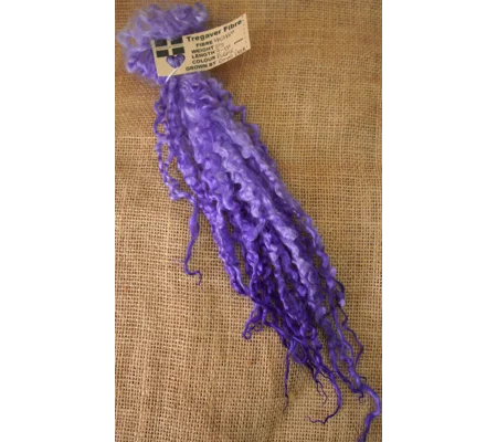 Deep Purple Masham Curly wool Locks, approx 9 - 13" 10g bunch