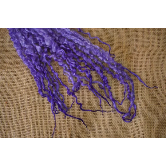 Deep Purple Masham Curly wool Locks, approx 9 - 13" 10g bunch