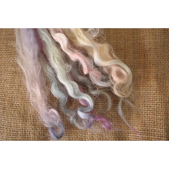 Fairy Glen Rainbows Devon and Cornwall longwool locks 10g