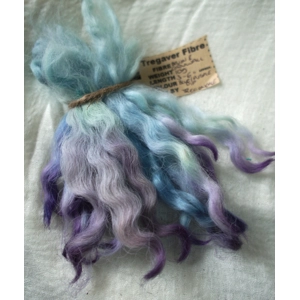 blue doll hair, purple doll hair, teal doll hair, mixed colour doll hair, needle felting, wet felting, reroot, blythe, wardorf