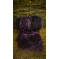 Black Brown and Purple Carded Art Batt 30g