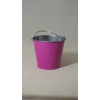 Small pink metal bucket