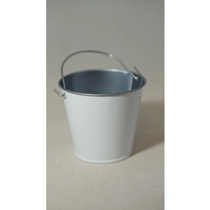 Small White metal bucket