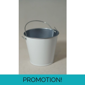 Small White metal bucket