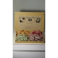 4 colour curly wool box for felting, fibre arts and doll hair