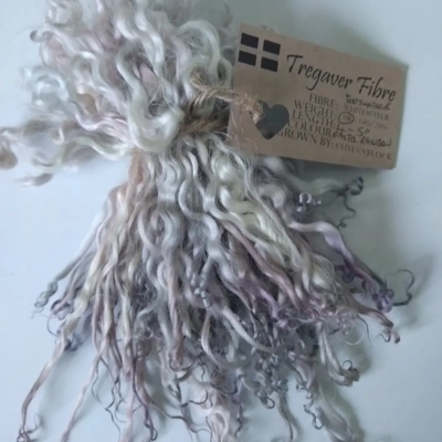 Pastel rainbow curly wool locks, 10g 4-7 inches