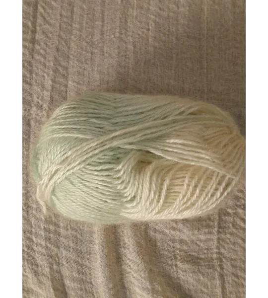 Goatally Gorgeous Pure Mohair Yarn, Hand Dyed in mint cream tones (v)