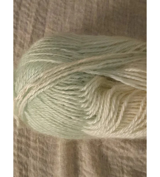 Goatally Gorgeous Pure Mohair Yarn, Hand Dyed in mint cream tones (v)