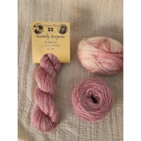 Goatally Gorgeous Pure Mohair Yarn,  Hand Dyed in Rose Petal Tones tones (v)