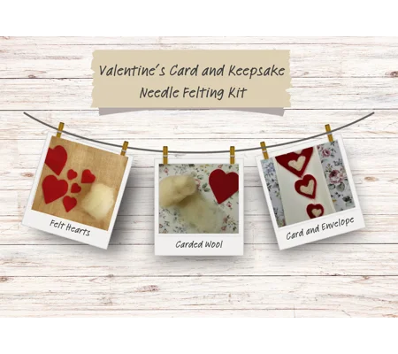 Valentine's Day Heart Card and Keepsake Needle Felting kit