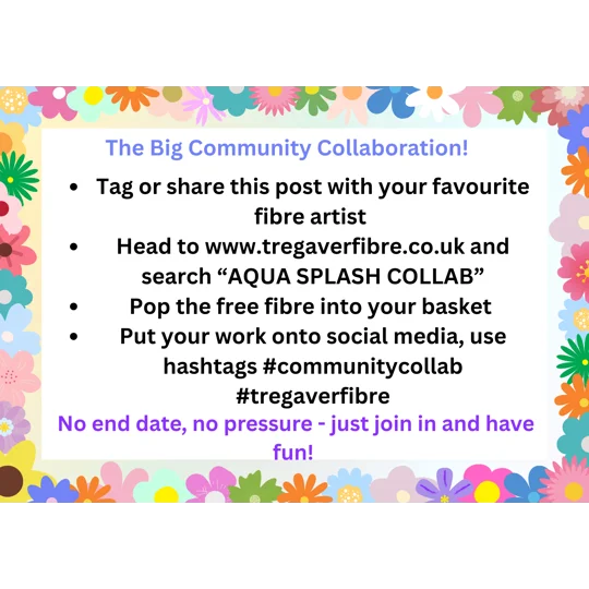 The Big Community Collaboration - AQUA SPLASH - wool cloud