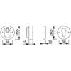 Hoppe E42ZSB-ZA/42HS-PZ-F69 Security Escutcheons Satin Stainless Steel