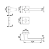 HOPPE Dallas lever complete with lever key escutcheons M1643/843K/843KS