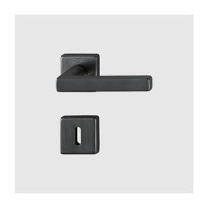 Hoppe Dallas satin black lever complete with lever key escutcheons