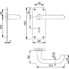 Hoppe 138S/306 (AR200S/22-SP) Sprung lock Furniture 57mm Centres