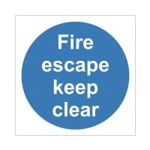 Fire Escape Keep Clear Sign Fire Escape Keep Clear Sign