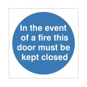 In The Event Of A Fire This Door Must Be Kept Closed Sign