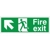 Fire Exit Arrow Up Left Sign Fire Exit Arrow Up Left Sign