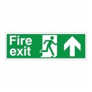 Fire Exit Arrow Up Sign