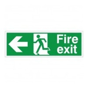 Fire Exit Arrow Left Sign