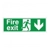 Fire Exit Arrow Down Sign Fire Exit Arrow Down Sign