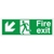 Fire Exit Arrow Down Left Sign Fire Exit Arrow Down Left Sign