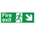 Fire Exit Arrow Down Right Sign Fire Exit Arrow Down Right Sign