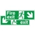 Double Sided Fire Exit Arrow Left Down/Right Dow.. Double Sided Fire Exit Arrow Left Down/Right Dow..