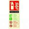 Carbon Dioxide Fire Extinguisher Identification Sign