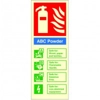 ABC Powder Fire Extinguisher Photoluminescent Identification Sign