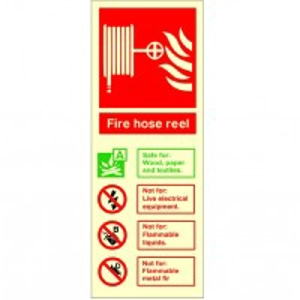 Photoluminescent Fire Hose Reel Sign