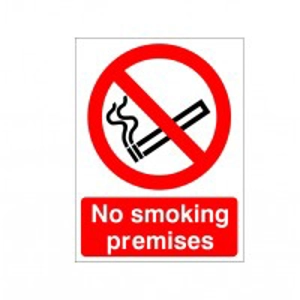 No Smoking Premises Sign - 150mm x 200mm