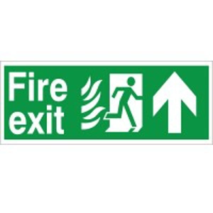 Hospital Compliant Fire Exit Arrow Up Sign