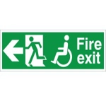 Refuge Fire Exit Arrow Left Sign