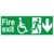 Refuge Fire Exit Arrow Down Sign