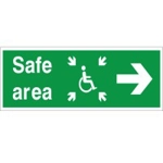 Refuge Safe Area Arrow Right Sign