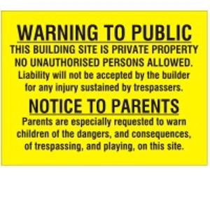 Warning to the Public Sign