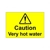 Caution Very Hot Water Sign 75x50mm