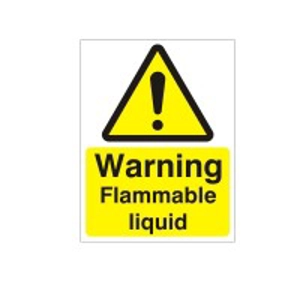 Warning Flammable Liquid Sign