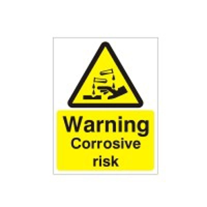 Warning Corrosive Risk Sign