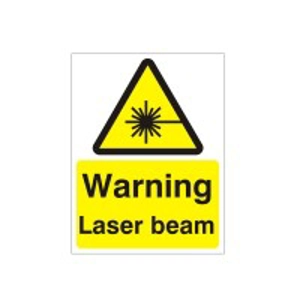 Warning Laser Beam Sign 150x200