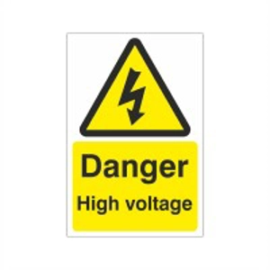 Danger High Voltage Sign - 150x200